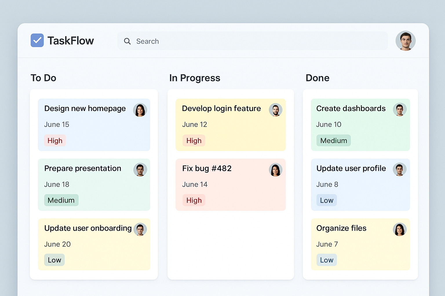 TaskFlow Productivity Suite Screenshot
